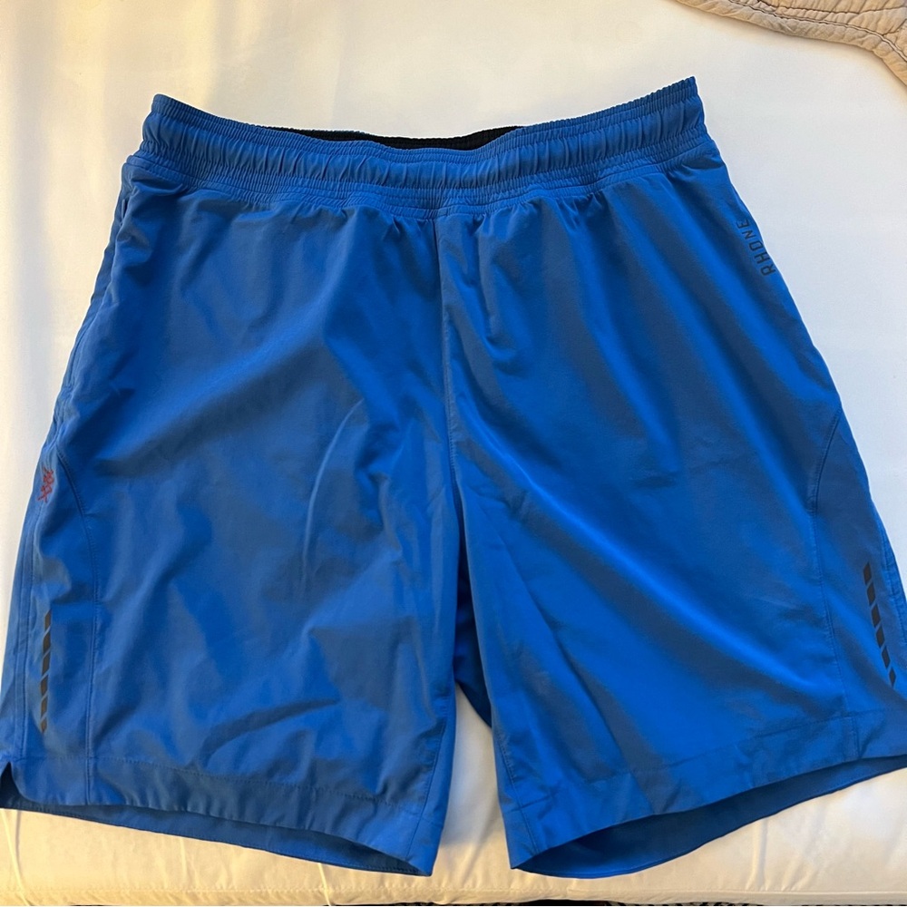 Rhone Maneuver Shorts, Blue Small 7”